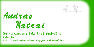 andras matrai business card